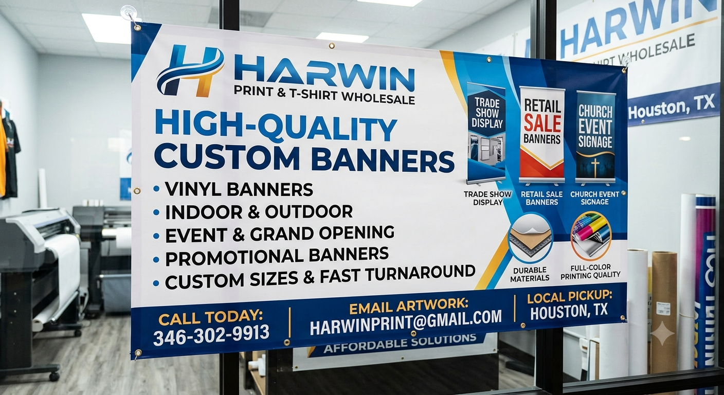 High-Quality Custom Banners in Houston – Fast Turnaround &amp; Affordable Pricing