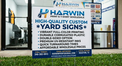 Custom Yard Signs Printing in Houston | High-Visibility Coroplast Signs
